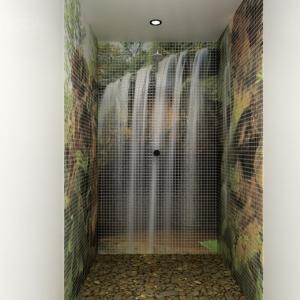 HD Mosaico Vidrio Shower in the nature