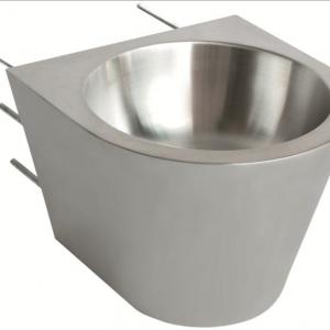 Stainless steel prison washbasin 360x360 13036.P.S