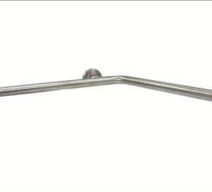 90º angle shower grab bar 70x70 cm satin 15052.S