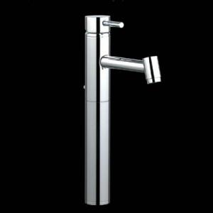 Tube long basin mixer w pop up waste