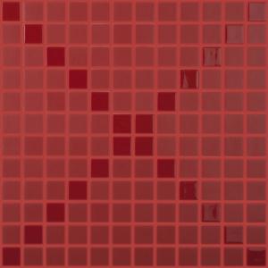 Vidrepur mosaico Rojo Trento 25X25