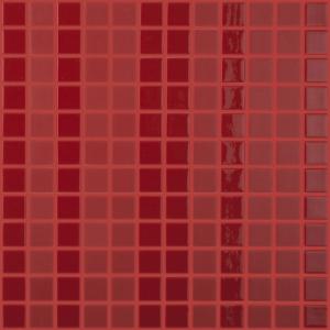 Vidrepur mosaico Rojo Cortina 25X25
