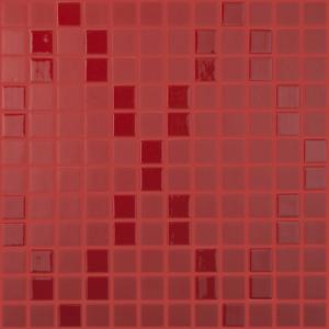 Vidrepur mosaico Rojo Geometria 25X25