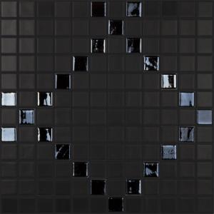 Vidrepur mosaico Negro Rombo 25X25