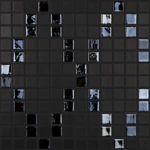 Vidrepur mosaico Negro Geometria 25X25